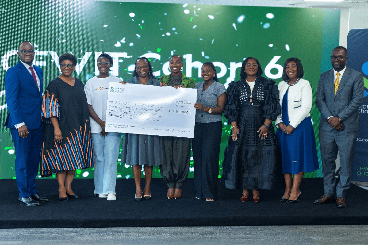 Standard Chartered Ghana grant recipients from the Women in Tech Accelerator